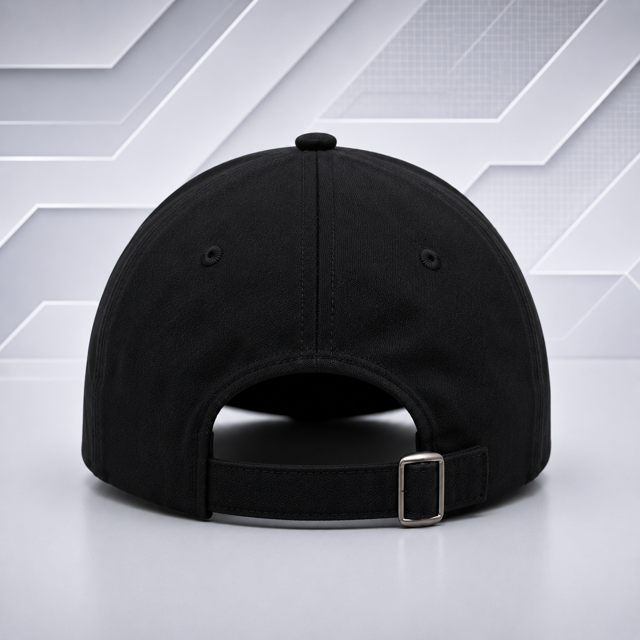 PS5 5 Panel Baseball Cap | Micro Peach Polyester | Adjustable Strap | Black