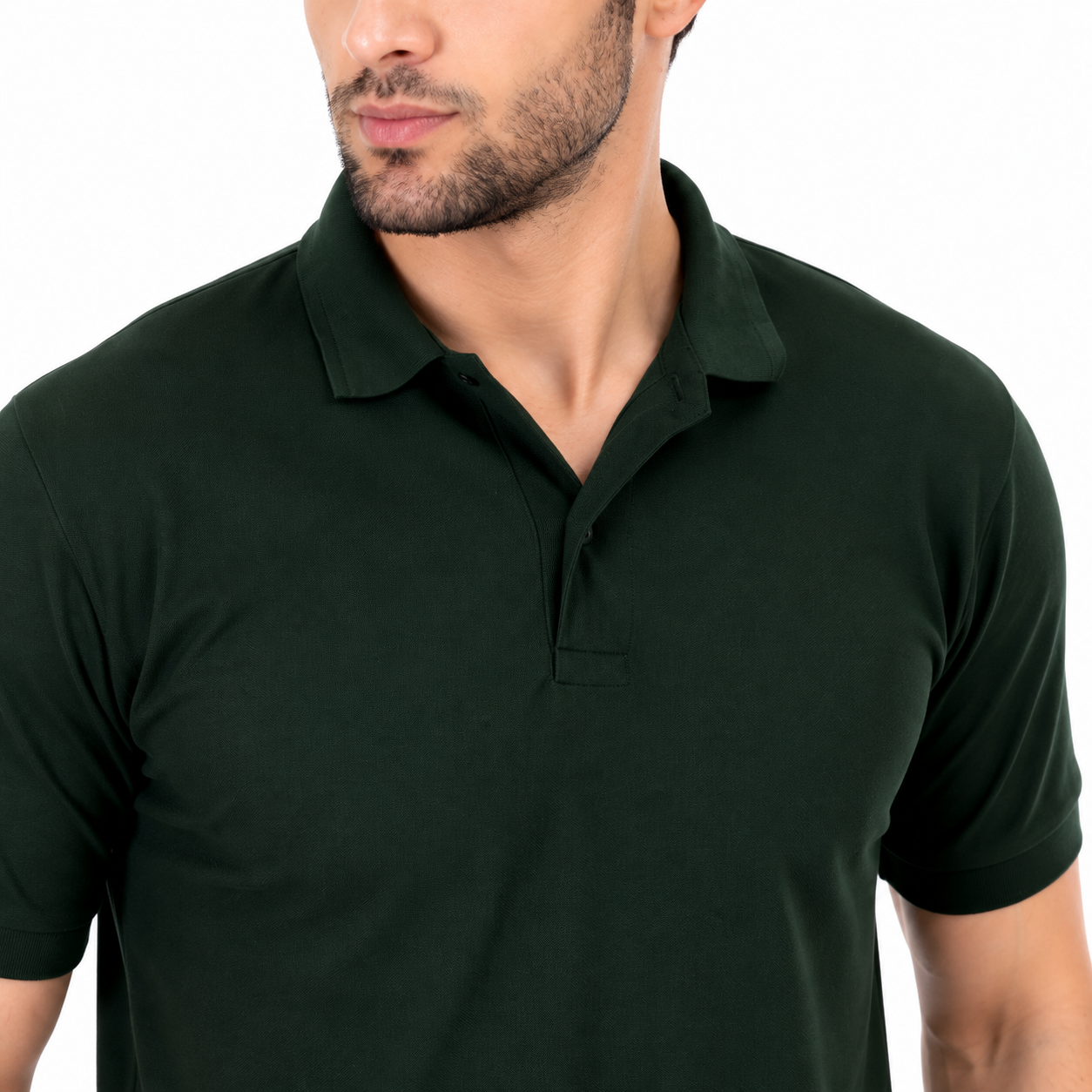 Blue Label Polo T-Shirt | Poly Cotton Blend | 220 GSM | Regular Fit | Dark Green