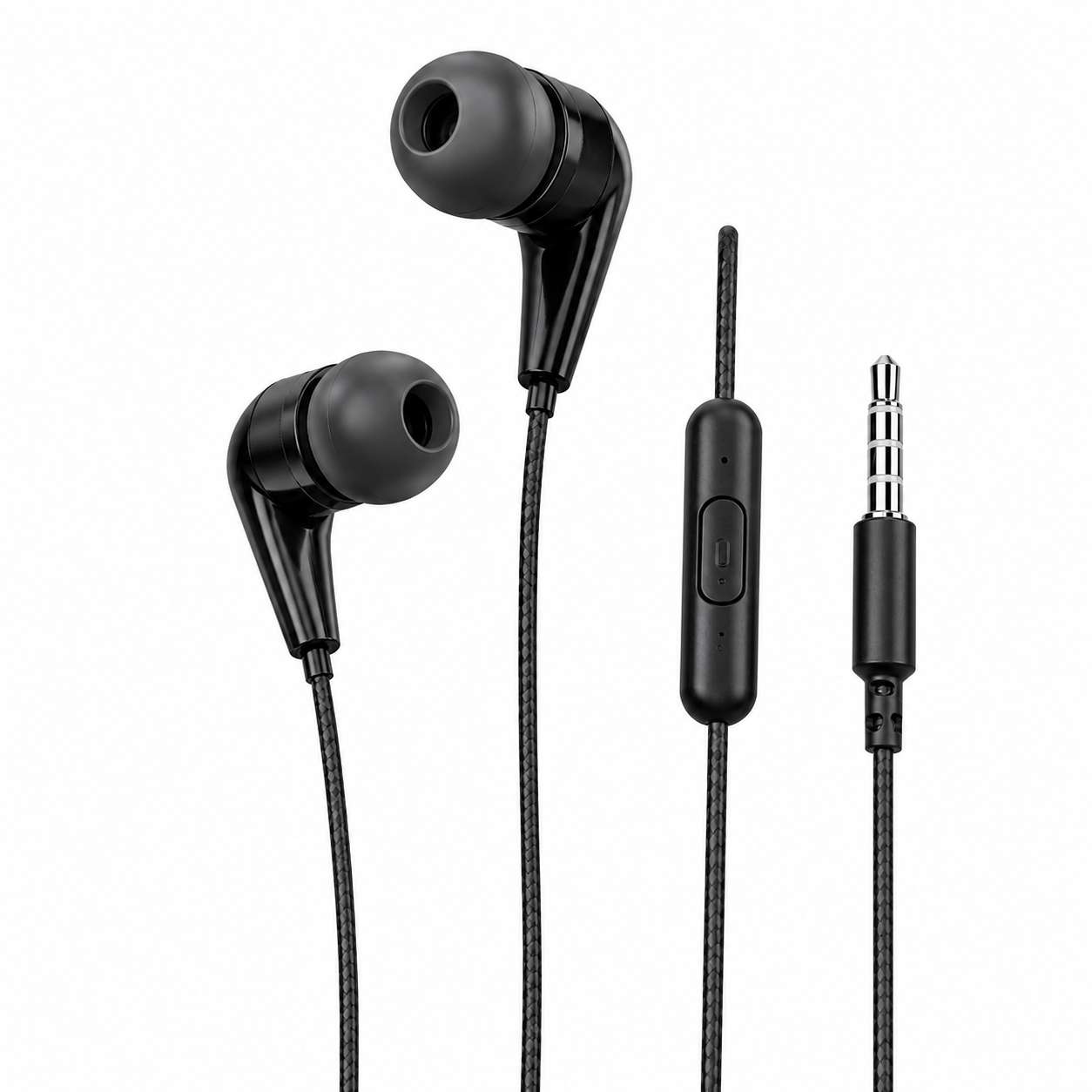 Amfox HF-102 Wired Earphones with Mic | 3.5mm Jack | HD Sound | Deep Bass | In-Line Control | Tangle-Free Cable | Universal Compatibility