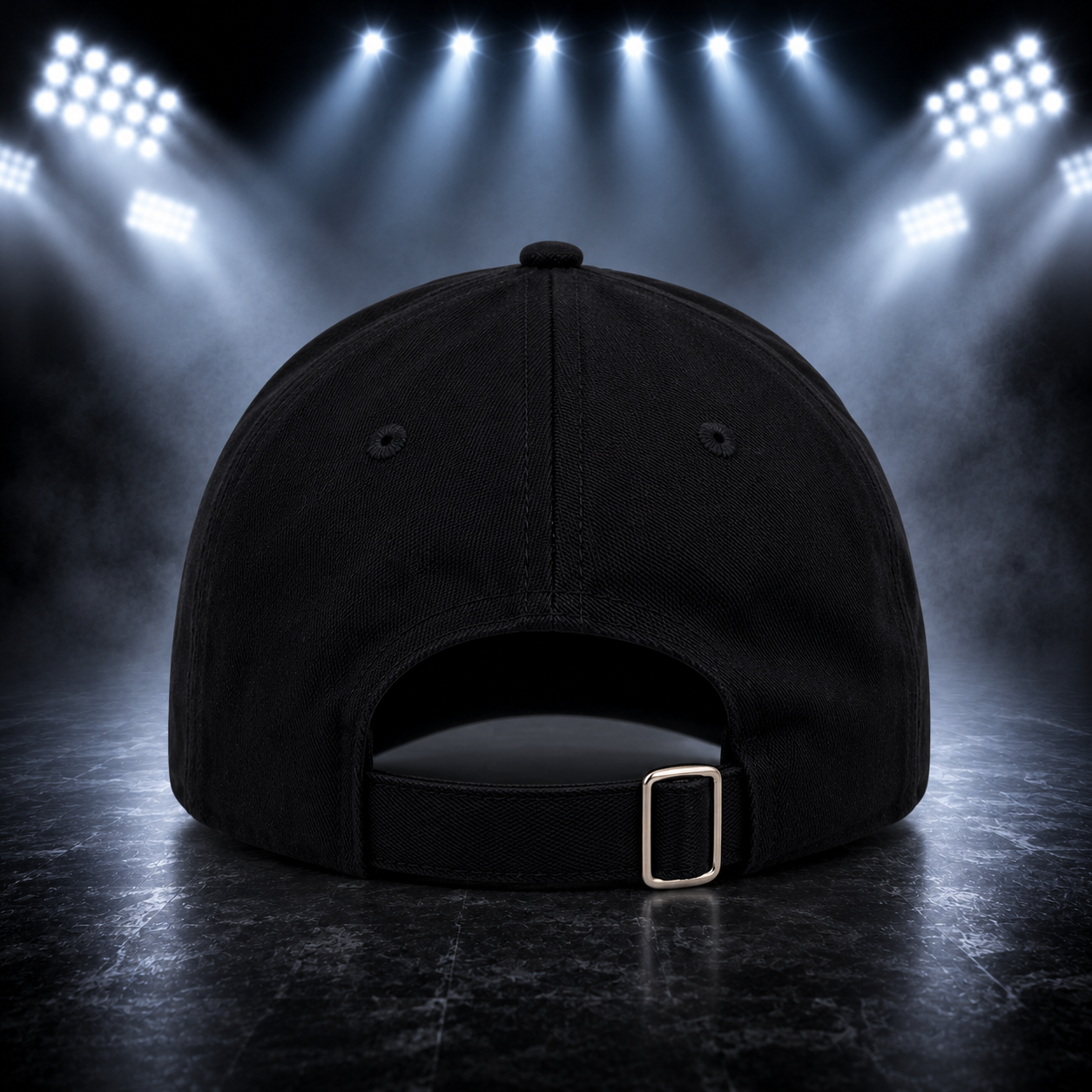 TVS Racing 5 Panel Baseball Cap | Premium Brushed Twill | Adjustable Strap | Black