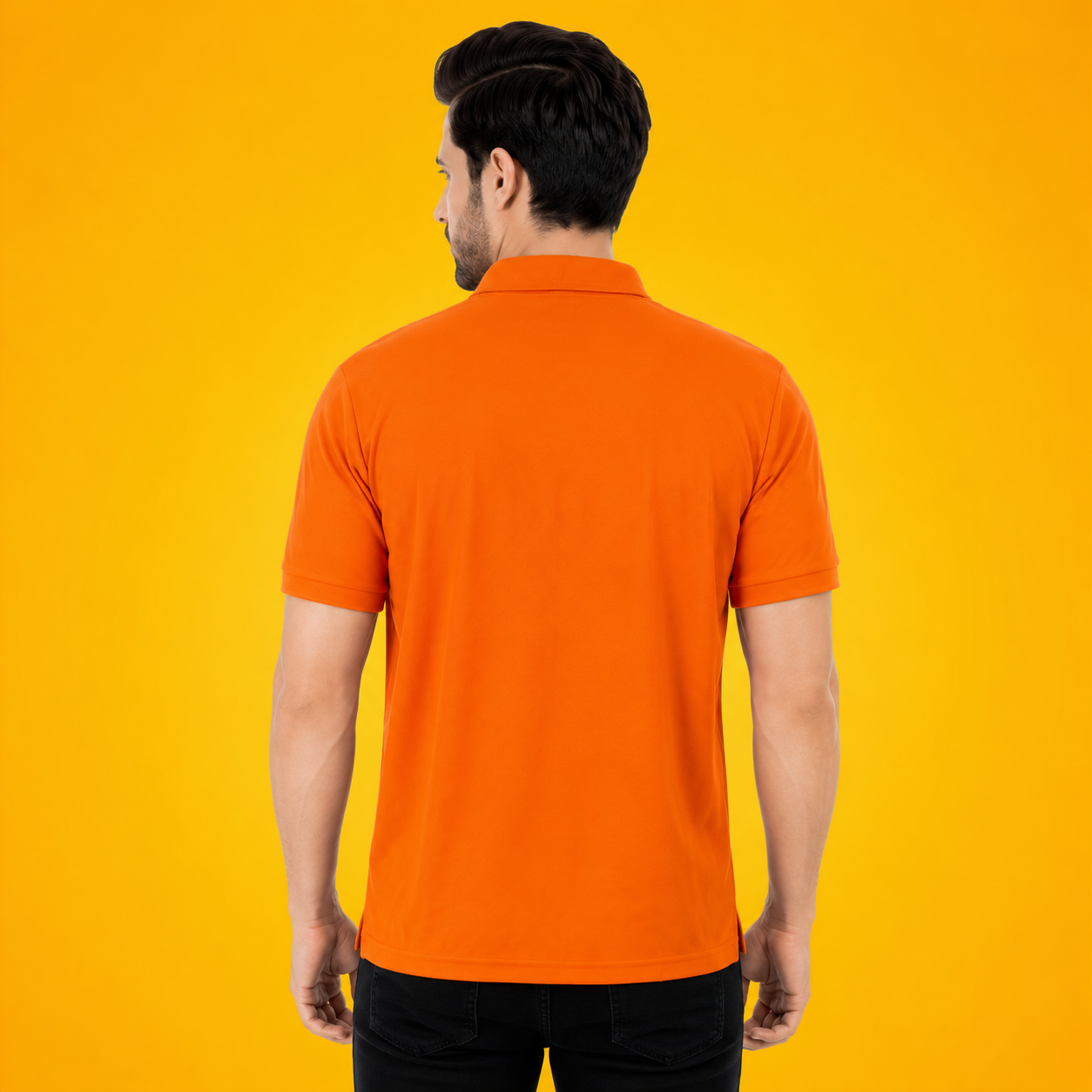 Orange Label Polo T-Shirt | Nirmal Net Dry Fit Fabric | 180 GSM | Sweat-Free | Regular Fit | Orange