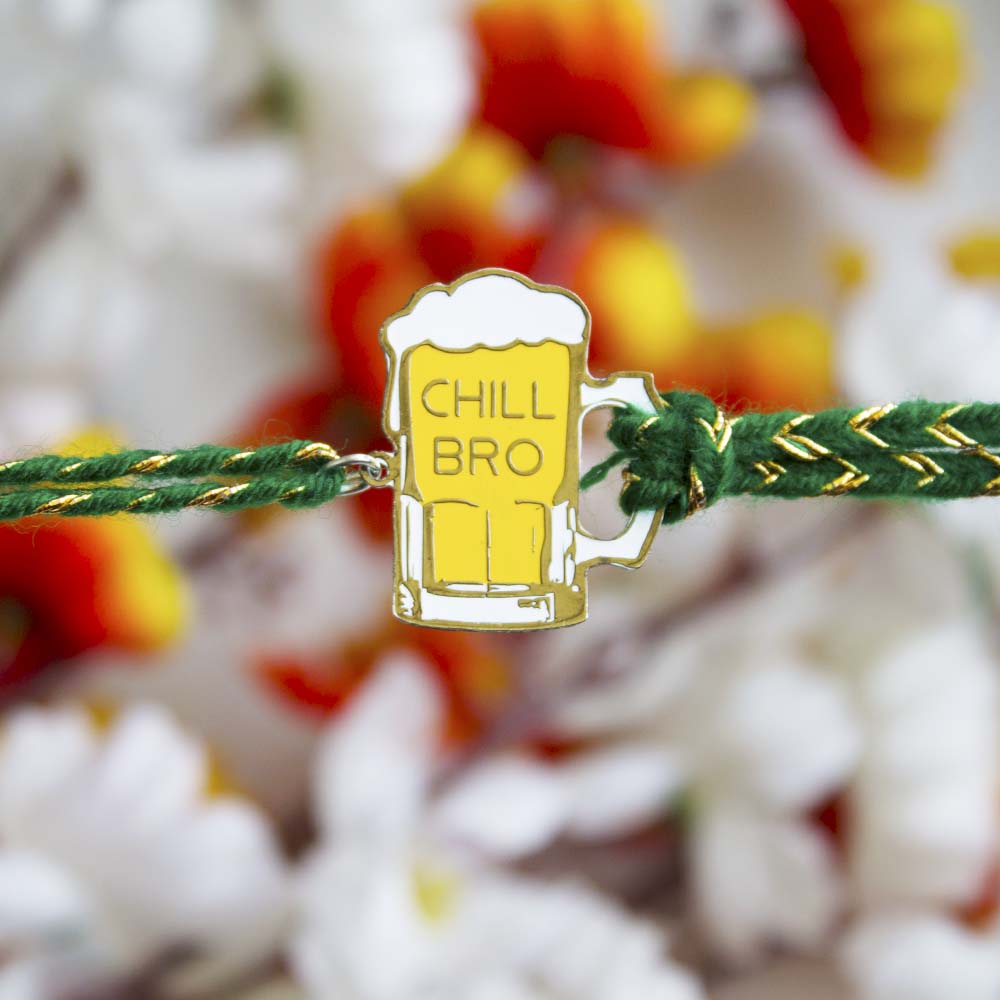 Chill Bro Metal Rakhi
