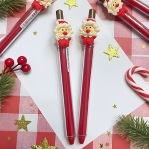 Two Santa Design Christmas Gel Pens - Tinyminymo