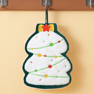 Christmas Hand Towel hanging in the Room - Tinyminymo