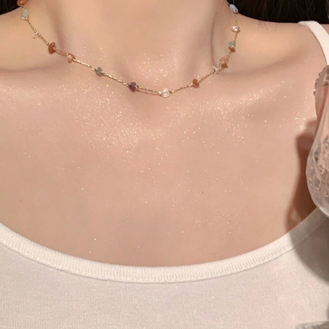 Colorful Irregular Stone Necklace