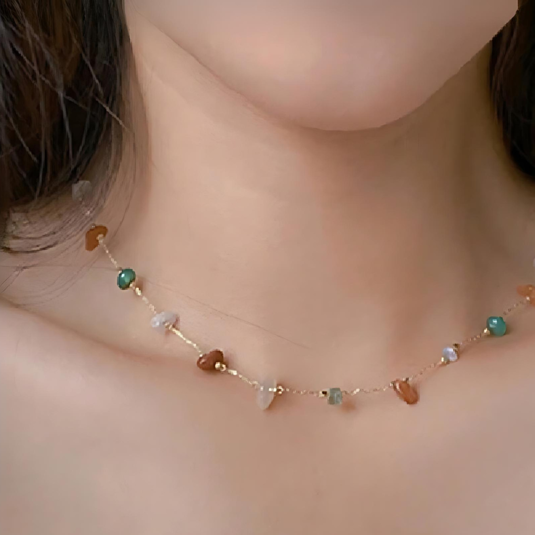 Colorful Irregular Stone Necklace