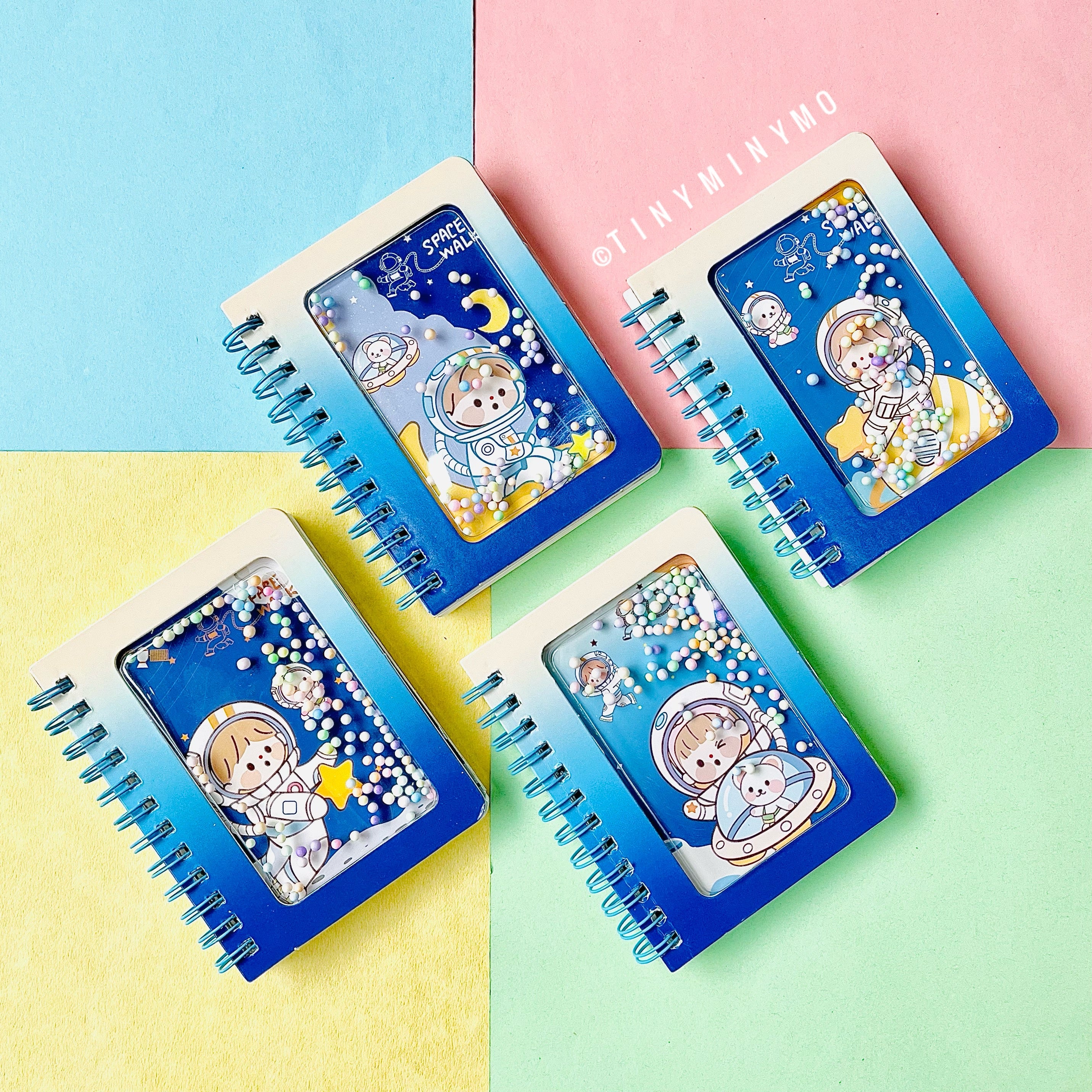 Confetti Filled Astronaut Mini Spiral Diary