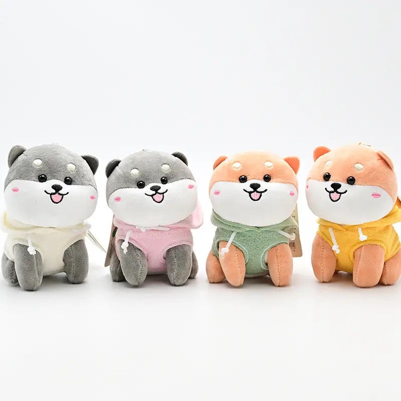 Cool Dog in a Hoodie Plush Keychain