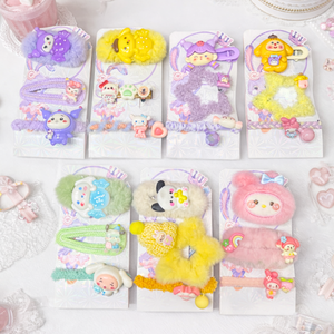 Collection of Sanrio Fluffy Hair Clips - Tinyminymo
