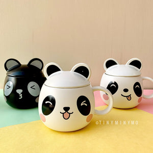 Cute Bear Mug with Lid and Spoon - Tinyminymo