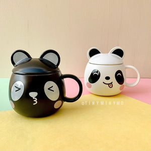 Cute Bear Mug with Lid and Spoon - Tinyminymo