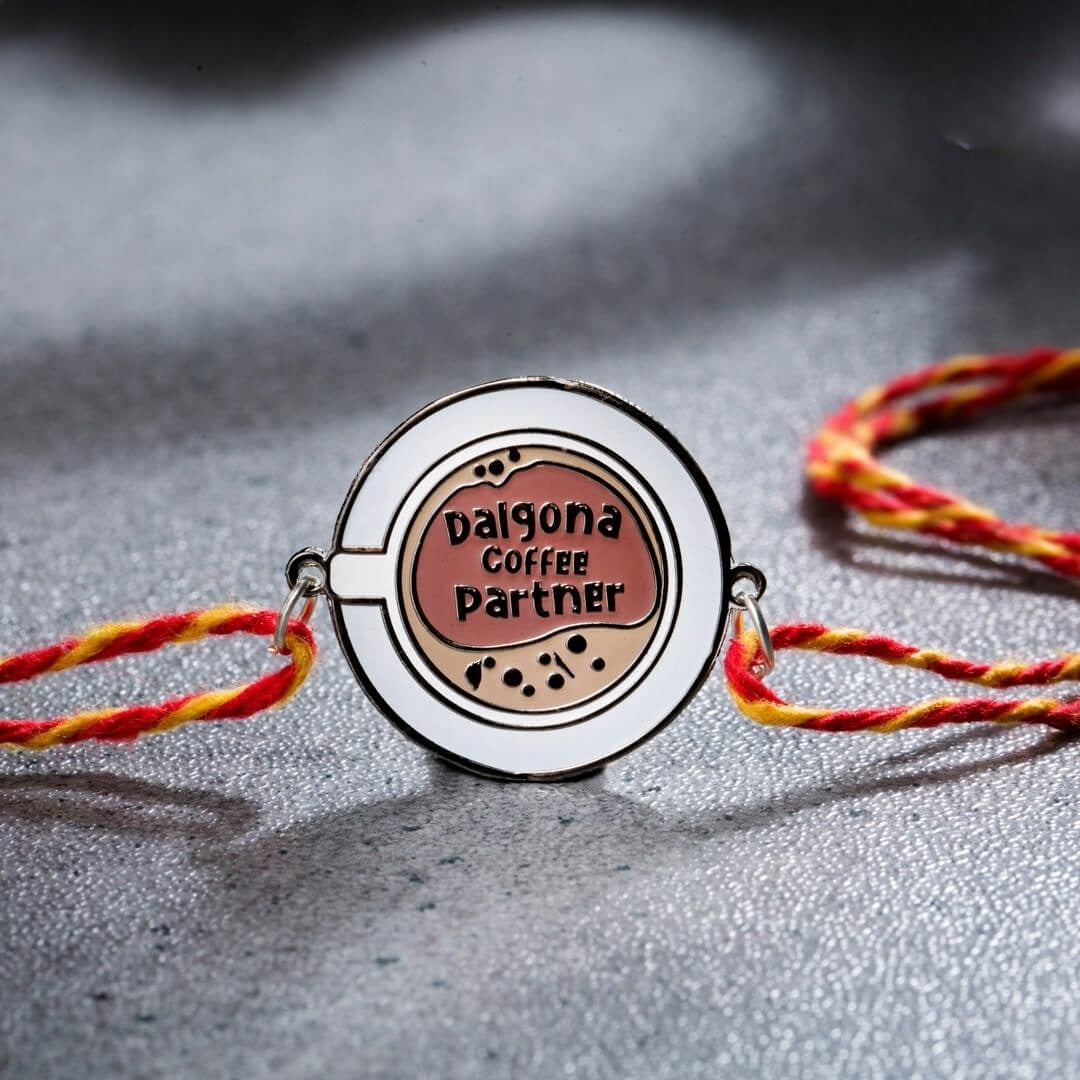 Dalgona Coffee Partner Metal Rakhi