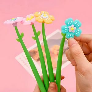 Teal Color Flexible Flower Pen - Tinyminymo