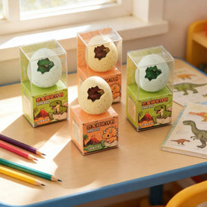 Different colors of Dinosaur Egg Erasers - Tinyminymo