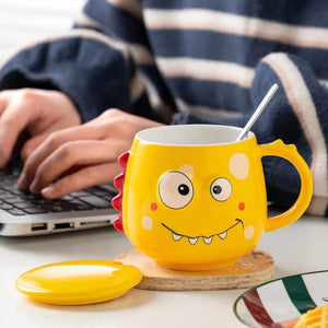Dino Mug with Lid and Spoon - Tinyminymo