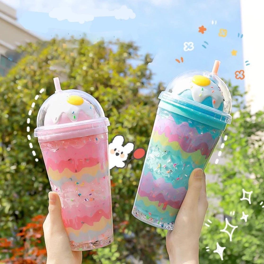 Egg Ice-Cream Confetti Sipper