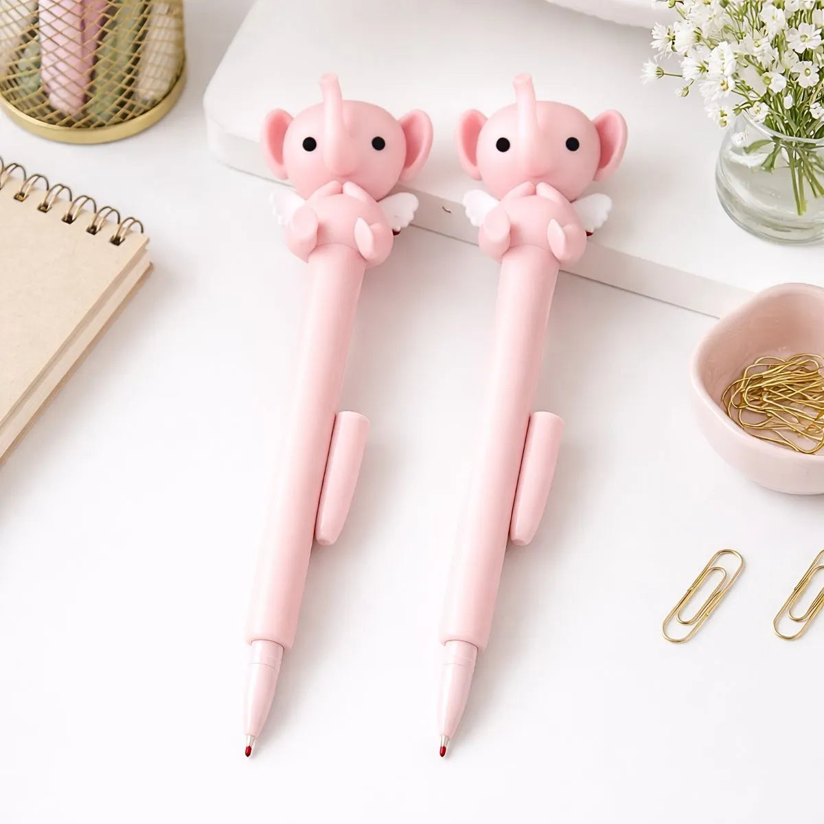 Two Pink Color Elephant Pens - Tinyminymo