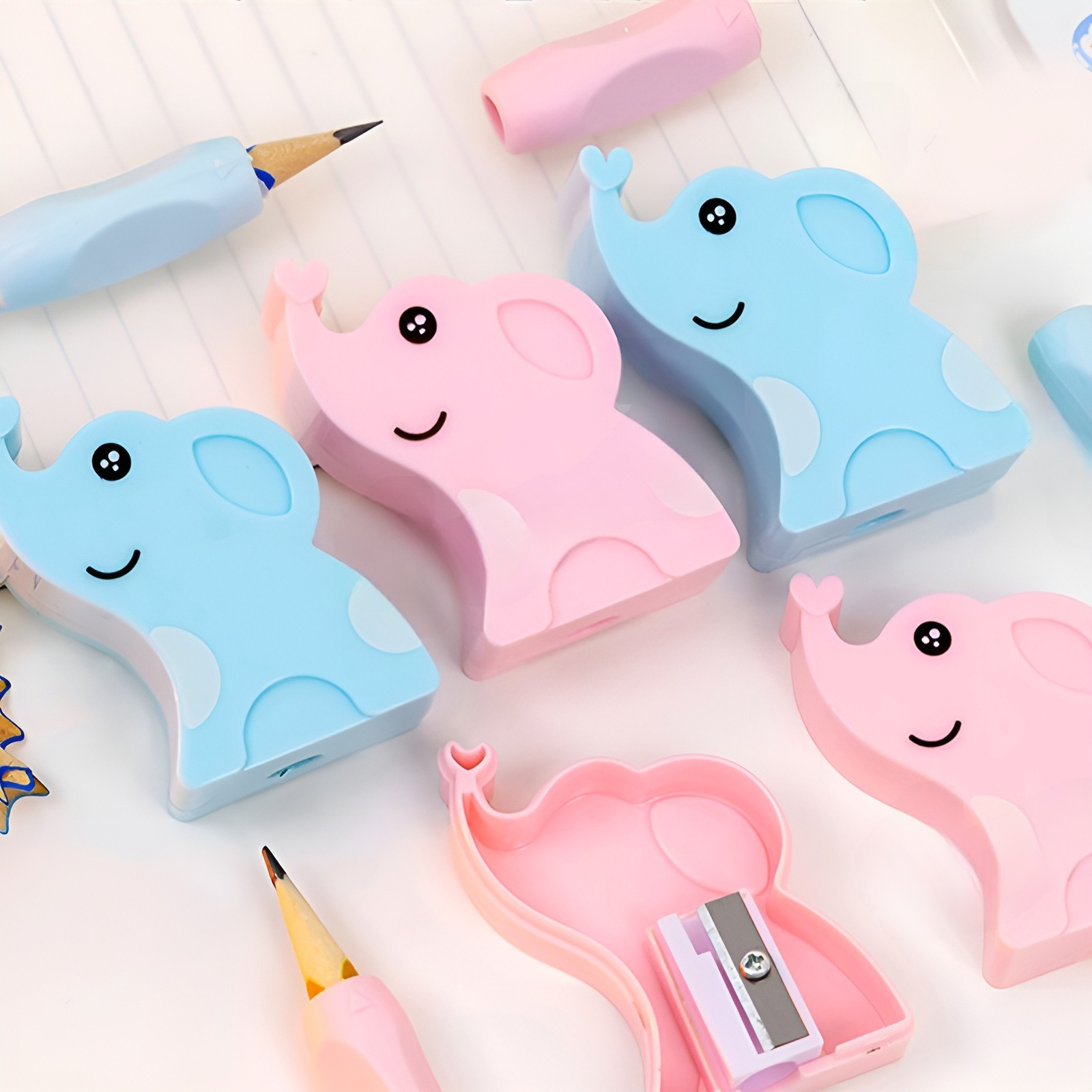 Elephant Sharpener with Grip Set