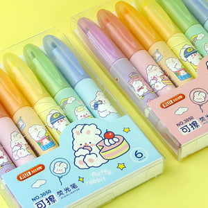 Erasable Kawaii Highlighters - Set of 6 - Tinyminymo