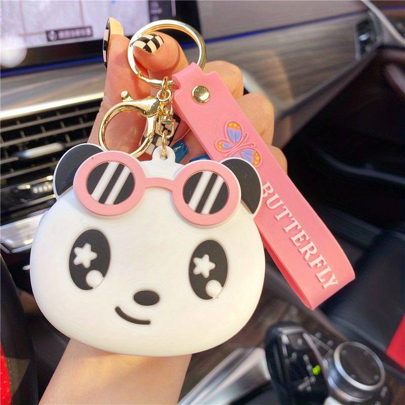 Fashionista Panda Coin Pouch Keychain