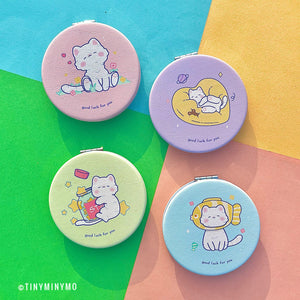 Good Luck Kitty Pocket Mirror - Tinyminymo
