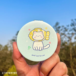 Good Luck Kitty Pocket Mirror - Tinyminymo