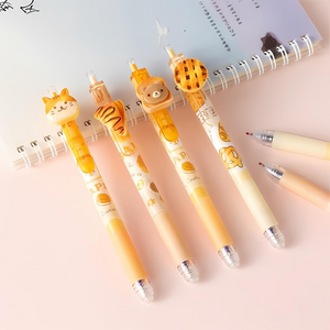 Four Designs of Homemade Cookie Gel Pen kept on Desk - Tinyminymo
