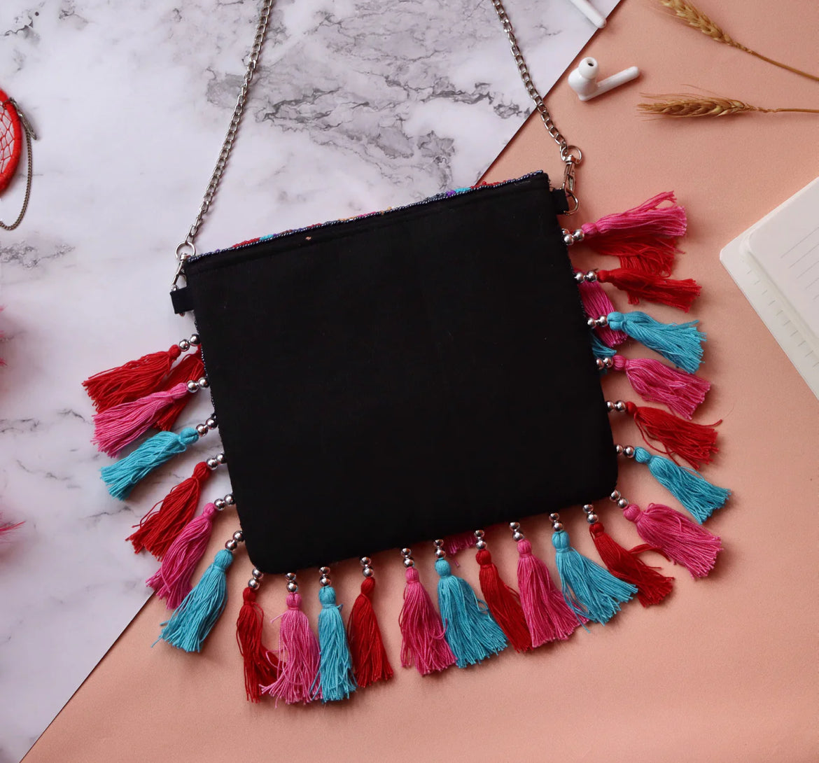 Evil Eye Boho Hand Embroidered Ethnic Sling Bag for Women