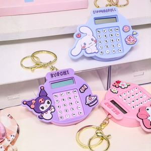 Three colorful Calculator Keychain with Sanrio Characters - Tinyminymo