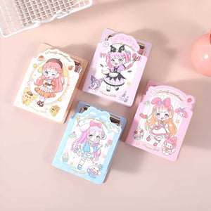 Kawaii Girl Mini Clip Pad - Tinyminymo