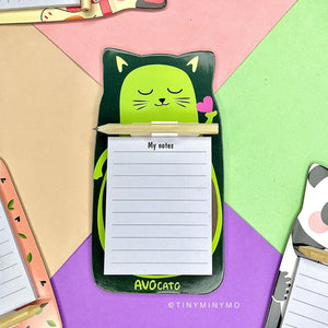 Avocado Design - Kawaii Magnetic Notepad with Pencil - Tinyminymo
