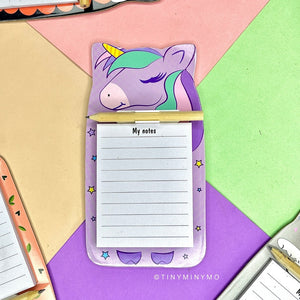 Unicorn - Kawaii Magnetic Notepad with Pencil - Tinyminymo