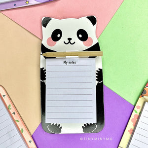 Cute Panda - Kawaii Magnetic Notepad with Pencil - Tinyminymo