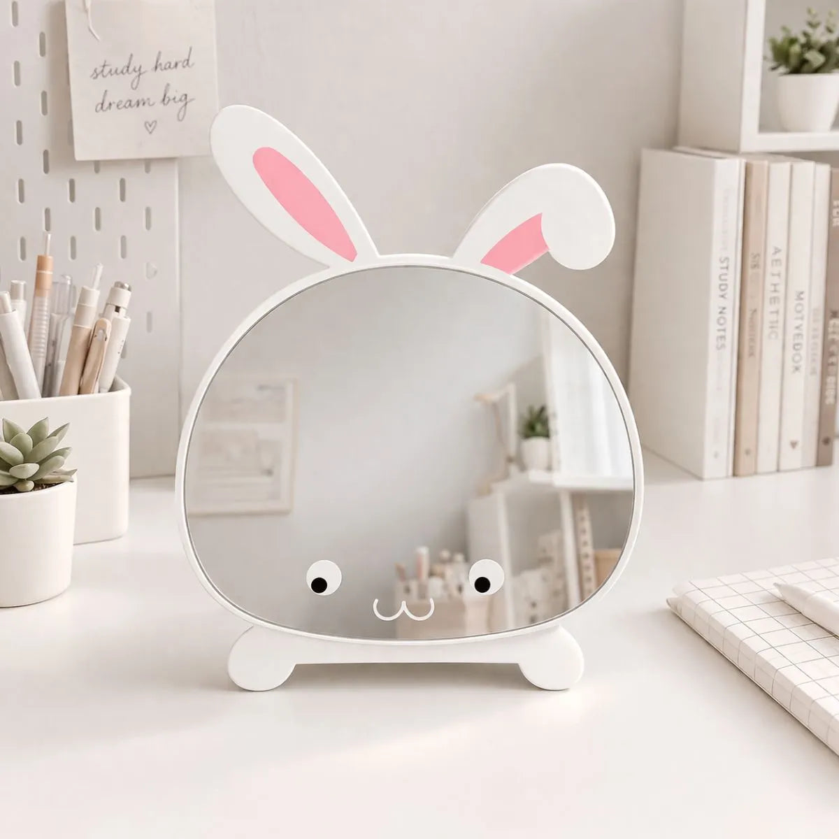 White Bunny Design Table Mirror - Tinyminymo