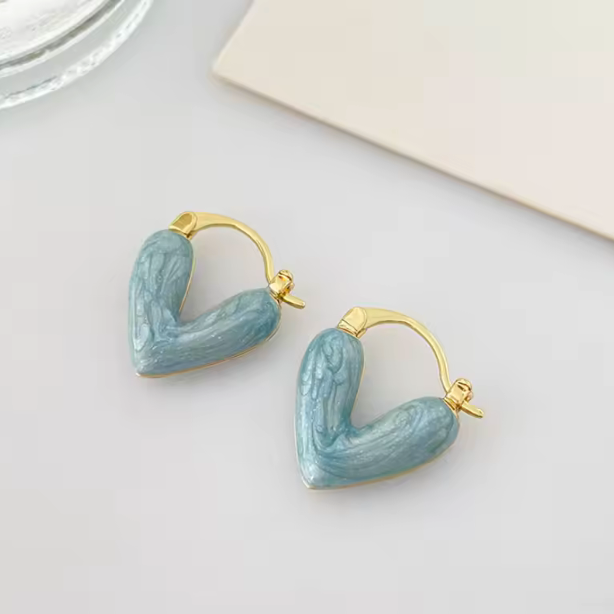 Blue Color Love Earring - Tinyminymo
