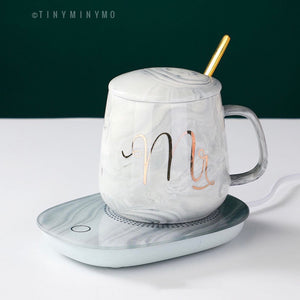 Mr and Mrs Mug with Warmer Lid and Spoon - Tinyminymo