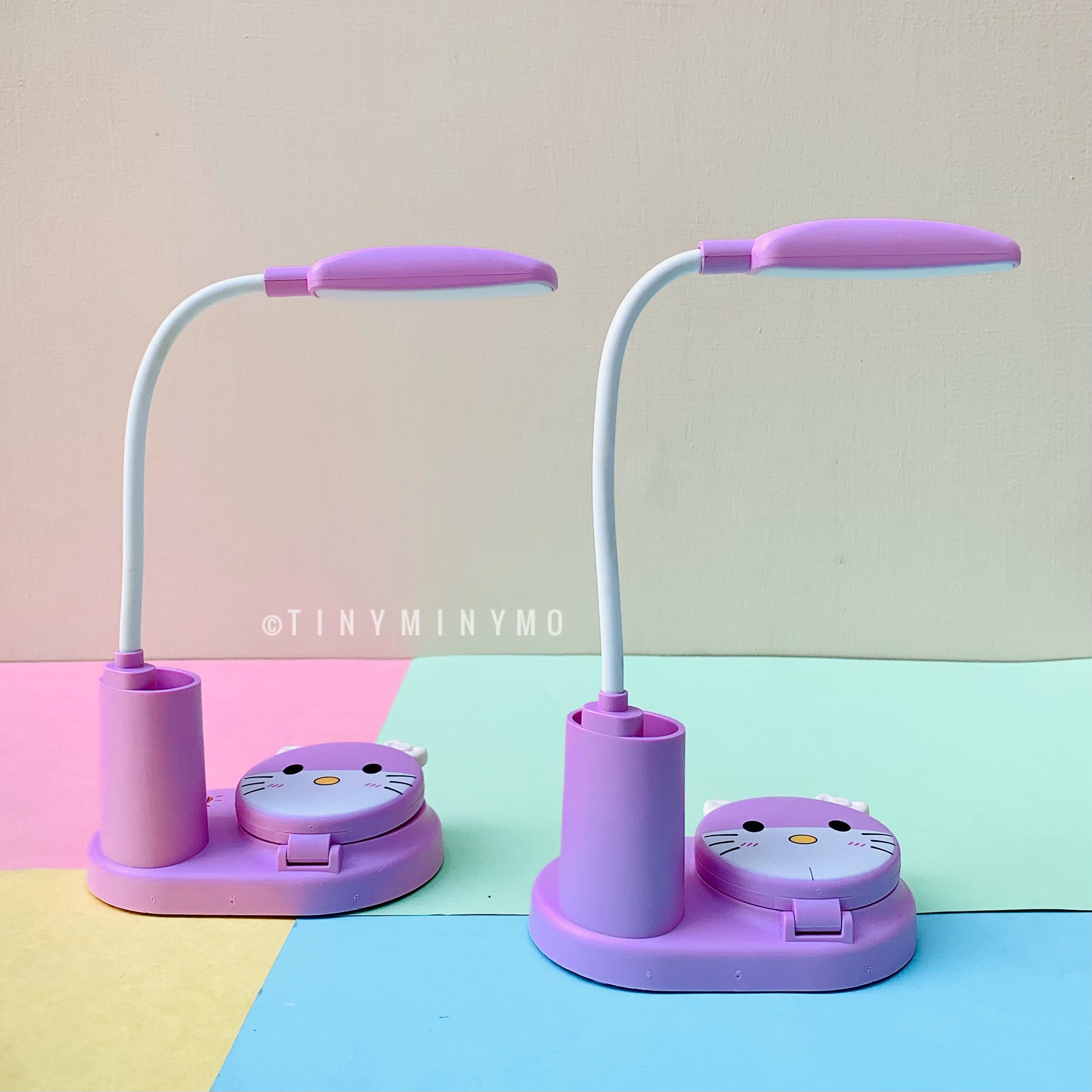 Multifunctional Mini Mirror Table Lamp - Hello Kitty