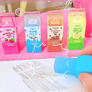Packaged Milk Kawaii Eraser - Tinyminymo