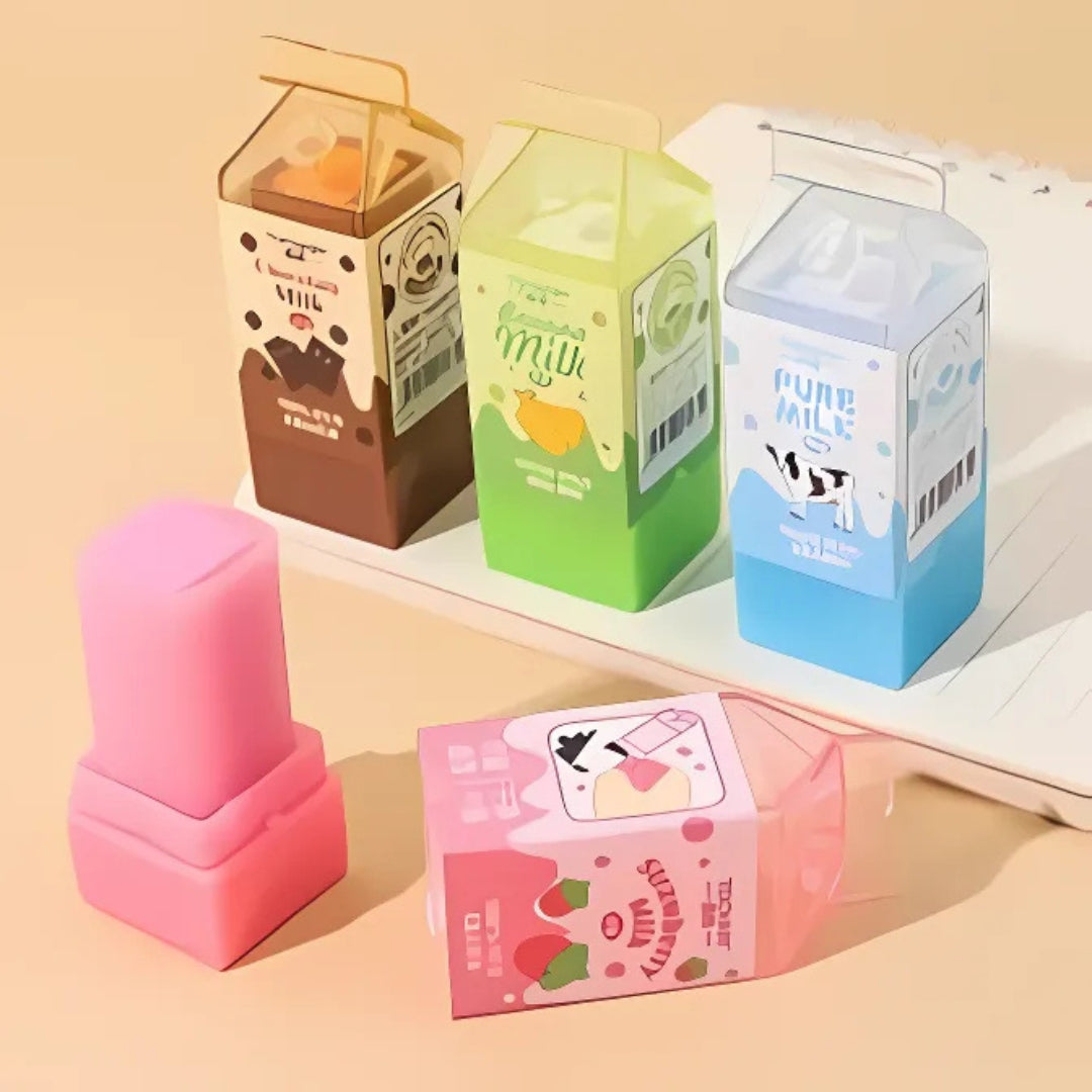 Packaged Milk Kawaii Eraser