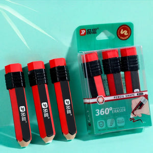 Red and Black Pencil-Shaped Erasers - Tinyminymo