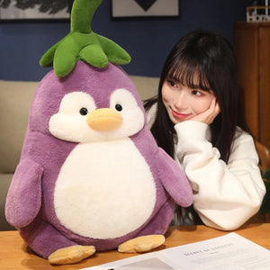 Eggplant Penguin Soft Toy - Tinyminymo