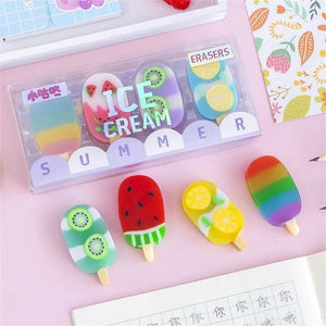 Popsicle Shaped Eraser - Set of 4 - Tinyminymo
