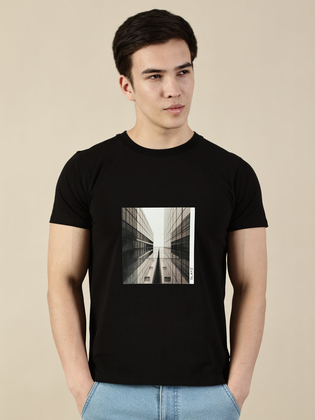 Slayz Printed Round Neck T-Shirt RTSJBDP1