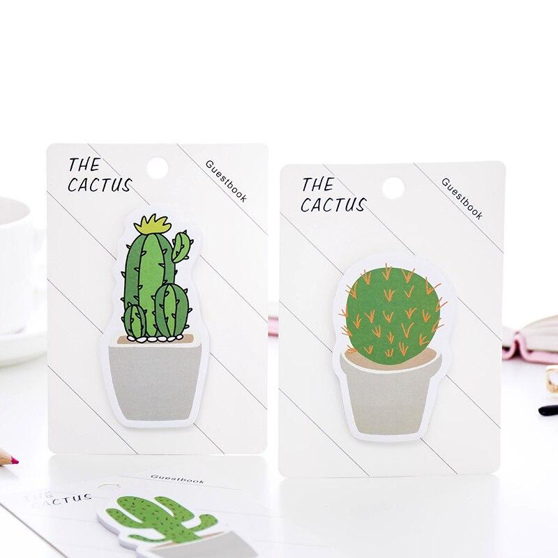 Cactus Shaped Sticky Notes