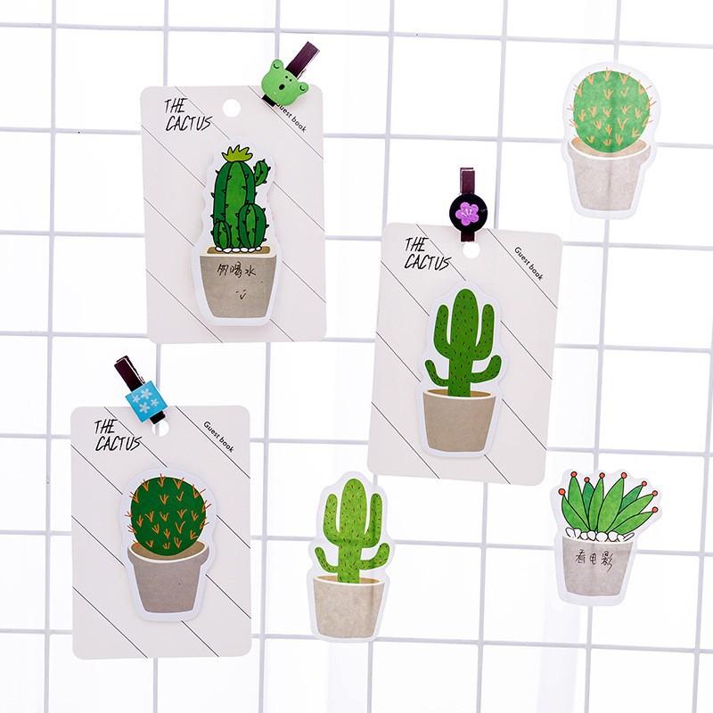 Cactus Shaped Sticky Notes