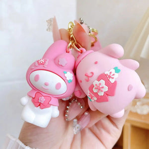 Sanrio in Sakura World 3D Keychain - Tinyminymo