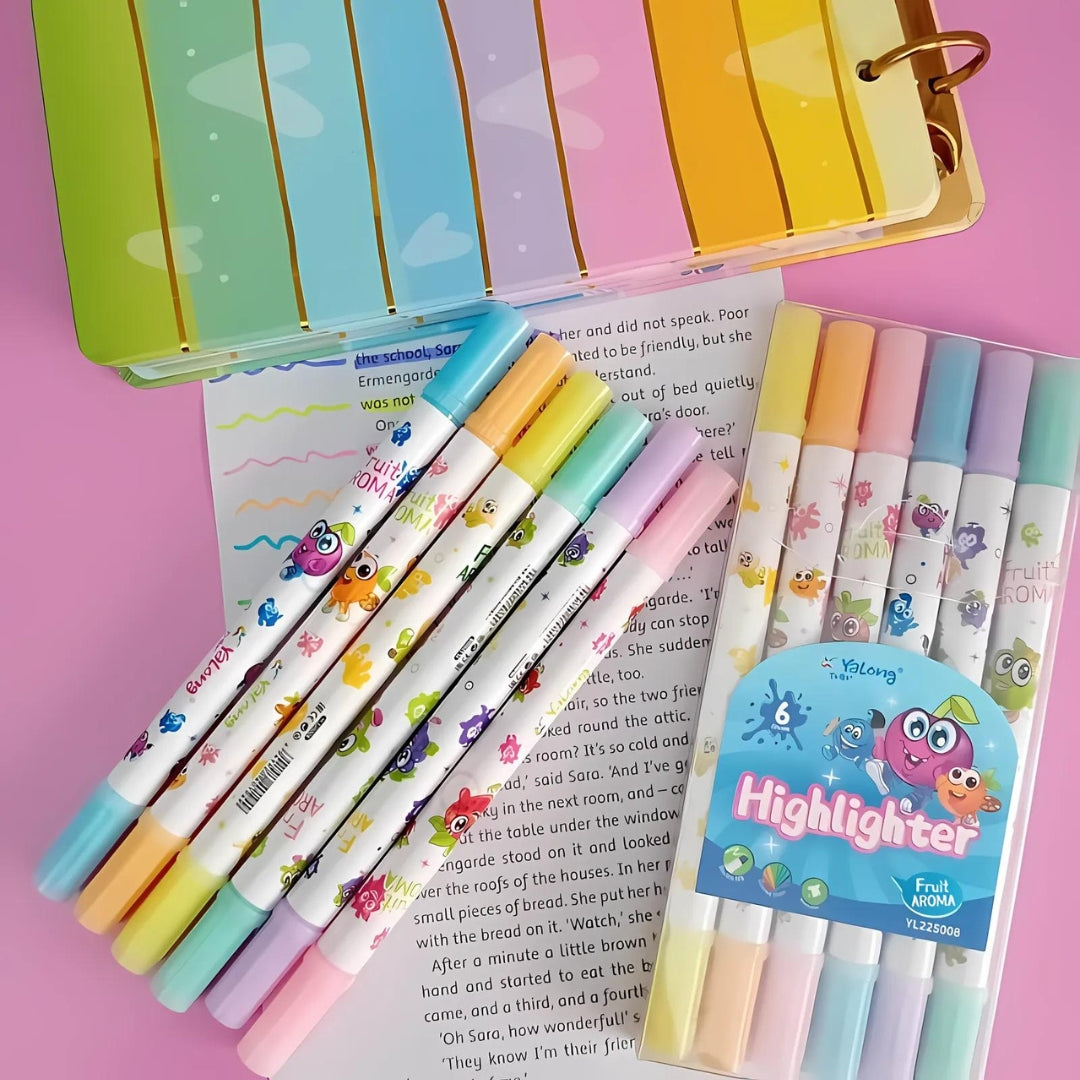 Scented Fruit Dual Side Highlighter Set
