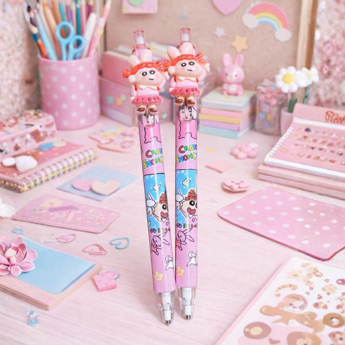 Two Pink Color Shin-chan Pencil - Tinyminymo