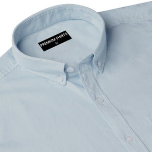 Light blue shirt with a 'Premium Shirts' label on a white background