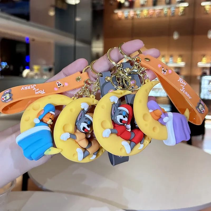 Sleeping Tom and Jerry 3D Keychain